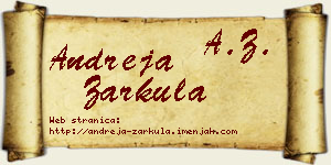 Andreja Zarkula vizit kartica